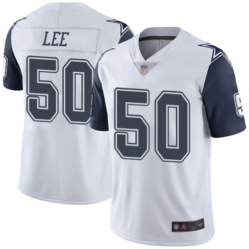 Men Dallas Cowboys Limited White Sean Lee #50 Rush Vapor Untouchable NFL Jersey->dallas cowboys->NFL Jersey